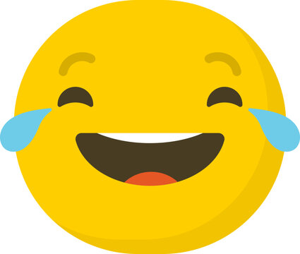 Cute Laughing Emoticon / Emoji Character Illustration