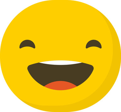 Cute Laughing Emoticon / Emoji Character Illustration