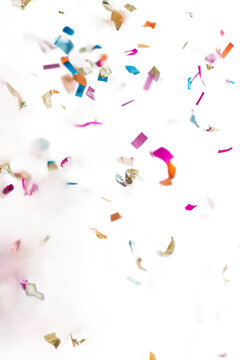 colorful confetti isolated
