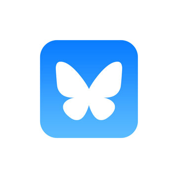 Bluesky icon transparent png download. X rival social media network app. vector logo 