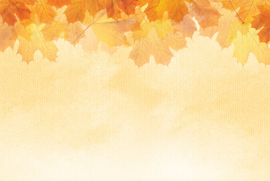 Textured Autumn leaf background with room for copy space.