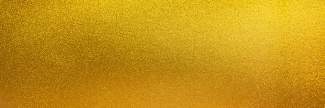 Metal texture background in gold.Panorama gold texture