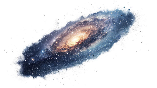 galaxy isolated on white or transparent png