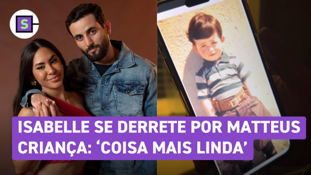 Isabelle se derrete por foto de Matteus na infância: 'Coisa mais linda'