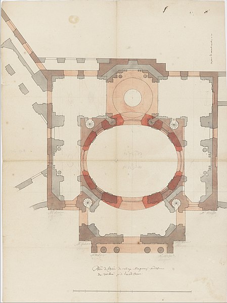 File:Plan du rez-de-chaussée et du tambour de l’église du collège Mazarin - Archives nationales.jpg