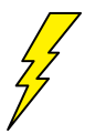 2D lightning bolt template.