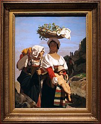 Two Italian peasant women and a Child 1849