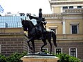 Bronze statue of Theodoros Kolokotronis in Athens.