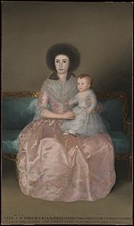 1787-1788 Condesa de Altamira and Her Daughter, María Agustina