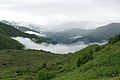 Abudelauri valley under clouds