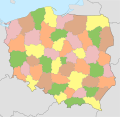 Polska (1993-1998) - mapa lokalizacyjna