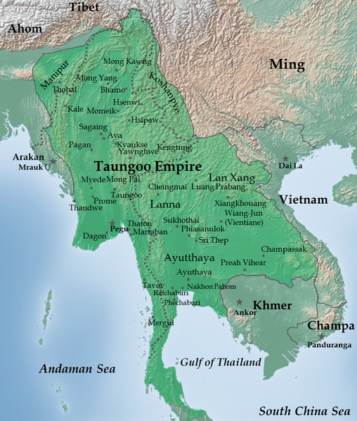File:Map of Taungoo Empire (1580).png