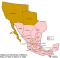 1835: Aguascalientes territory created