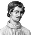 Giordano Bruno - Portrait from "Livre du recteur" (1578)
