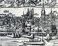 Anton Woensam, Ausschnitt mit den Kirchen "Klein St. Martin" und "Maria im Capitol", aus „Große Ansicht von Köln“