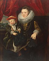 Portrait of a Young Woman with a Child 1620s