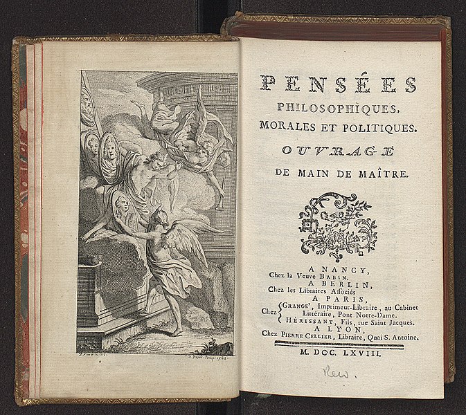 File:Pensees philosophiques, morales et politiques, ouvrage de main de maitre. 1768 (115137).jpg