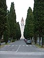 Bell Tower from the crossing of the Via Iulia Augusta and Via Patriarca Popone