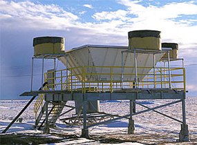 A radar wind profiler installation