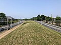 File:2021-05-26 11 55 18 View west along Interstate 278 (Union Freeway) from the overpass for Union County Route 616 (Brunswick Avenue) in Elizabeth, Union County, New Jersey.jpg