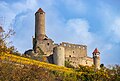 Neckarzimmern - Burg Hornberg - Ansicht aus WSW vom östlichen Neckarufer (1)