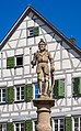 Markgröningen - Altstadt - Marktplatz - Marktbrunnen - Figur (1)