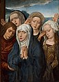 Hans Memling (c. 1433-1494). The Mourning Virgin with St. John and the Pious Women from Galilee, 1485-90.