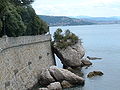 Rocks in the Adriatic Sea near Miramar Castle