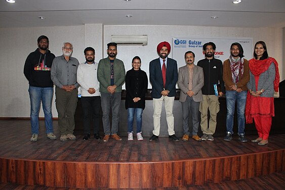 Wikimedians and Gulzar Group management at the event in Khanna