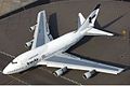 Iran Air on apron from above