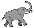 Elephant passant.svg