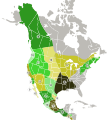 Subspecies range map