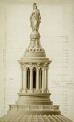 Tholus on dome of U.S. Capitol, 1859