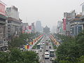 市中心的北大街，遥望钟楼 View of main street from city wall towards Bell Tower