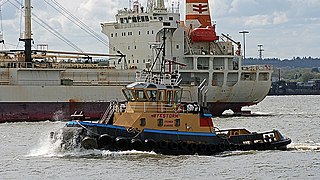 Wyestorm, Itchen Marine tug on Southampton Water