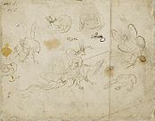 reverse: Hieronymus Bosch (?). Seven monsters.