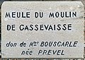 * Nomination Plaque of Cassevaisse millstone along Menthon Street in Saint-Cyr-sur-Menthon, France. --Chabe01 20:44, 31 October 2021 (UTC) * Promotion  Support Good quality. --F. Riedelio 08:23, 8 November 2021 (UTC)