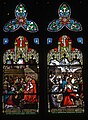 La cathédrale Saint-Paul-Aurélien : vitrail (Passion du Christ 2 : Condamnation et Montée au Golgotha)