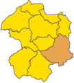 Lage der Stadt Lichtenau im Kreis Paderborn