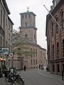 View of the tower and of the Cathedral school from Kannikestræde