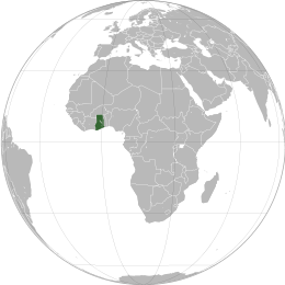 Mapa de Ghana