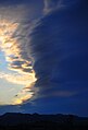 Massive Towering Vertical at sunset over the Mojave