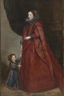 A Genoese Lady with Her Child circa 1623-1625