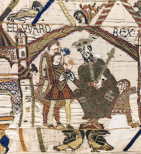 File:Bayeux Tapestry scene1 EDWARD REX.jpg