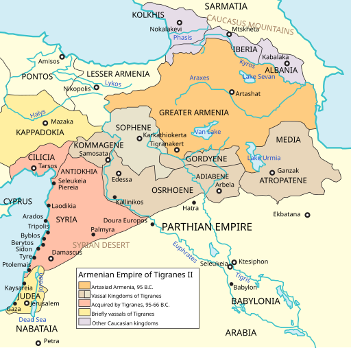 File:Map of the Armenian Empire of Tigranes (English).svg