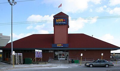 VIA Rail station in Oakville, Ontario.