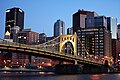 Pittsburgh skyline with the Warhol Bridge