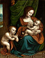Giampietrino (?-1549). The Virgin Nursing the Child with St. John the Baptist in Adoration, 1500-1520.