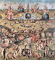 Hieronymus Bosch, The Garden of Earthly Delights, center panel: The Garden of Earthly Delights, 1503 – 1504, oil on wood, triptych, 220 × 195 cm, Museo del Prado, Madrid.