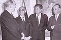 Dean Rusk, Arturo Frondizi, John F. Kennedy & Miguel A. Cárcano. Buenos Aires 1961.